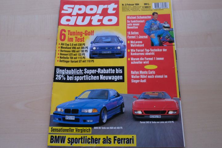 Deckblatt Sport Auto (02/1994)